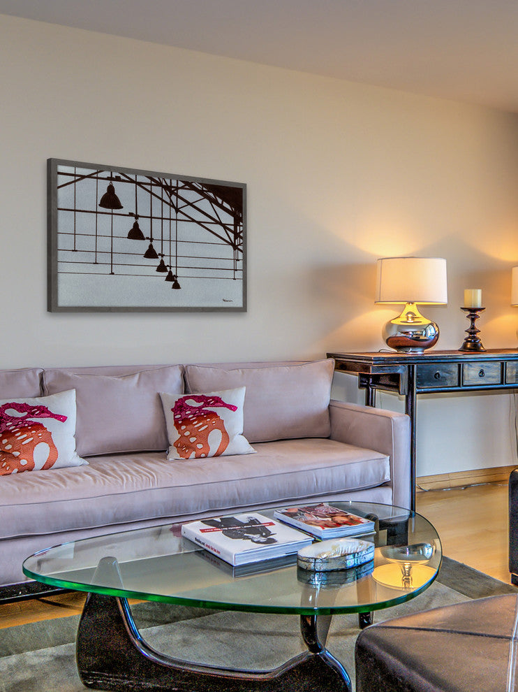 "Industrial Geometry" Framed Painting Print, 30"x20"