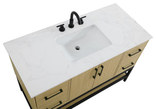 Home Living 48" Single Bathroom Vanity, Honey Brown