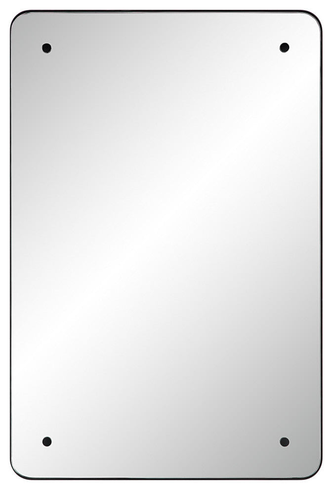 Aine 36" Tall Rectangular Mirror, Matte Black