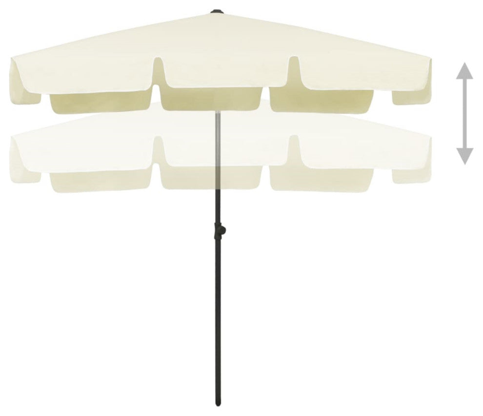 Vidaxl Beach Umbrella Sand Yellow 78.7"x49.2"