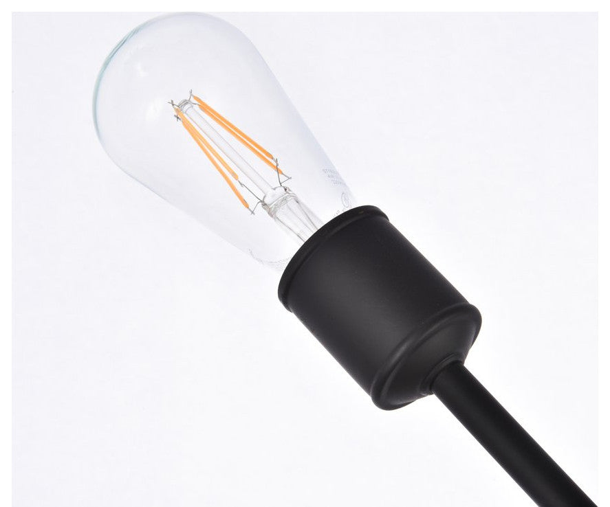 Aria 10 Lights Black Pendant With Hanging Rod