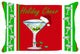 Holiday Pillow Sham, 40"x20", Santa Martini