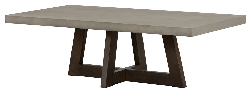 Elodie Gray Concrete and Dark Gray Oak Rectangle Coffee Table