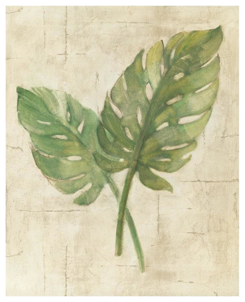 "Monstera Leaves Neutral Crop" Digital Paper Print by Albena Hristova, 24"x30"