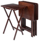Alex 4-Piece Snack Table Set, Walnut