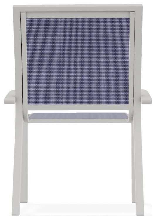 Kendall Sling Stackable Outdoor Dining Chair, Breeze/Snow