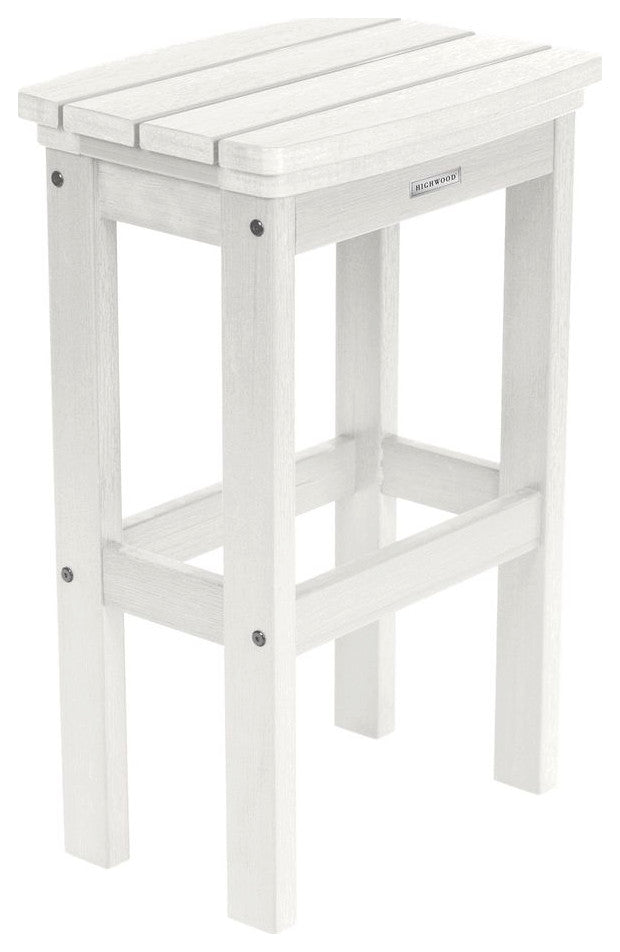 Lehigh Bar Height Stool, White