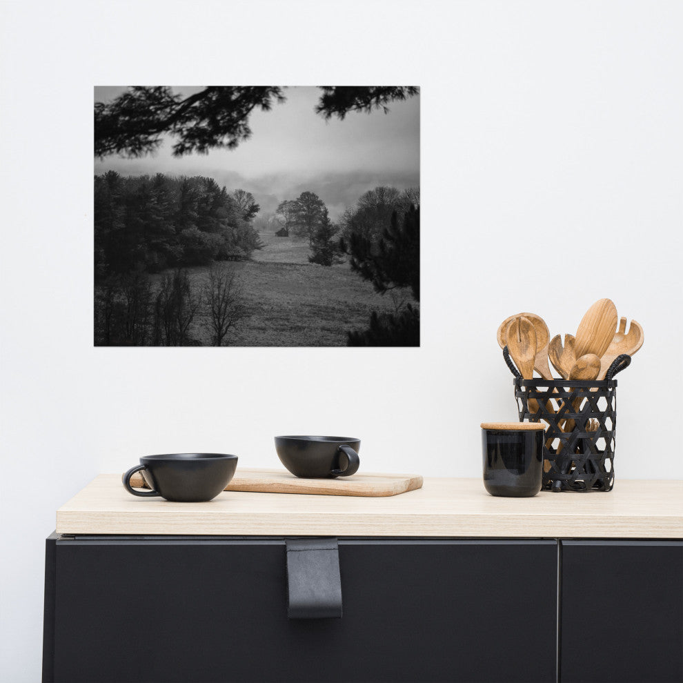 Mist of Valley Forge Landscape Photo Rural Unframed Wall Art Print, 16" X 20"