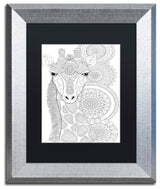 Hello Angel 'Animals 11' Art, Silver Frame, 14"x11", Black Matte