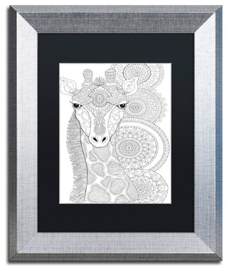 Hello Angel 'Animals 11' Art, Silver Frame, 14"x11", Black Matte