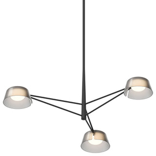 Sonneman 2033.25 Ray 36"W LED Round Chandelier - Satin Black