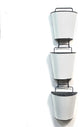 8.25" X 4.25" X 36.5" 3Pcs White Multi-Functional Buckets