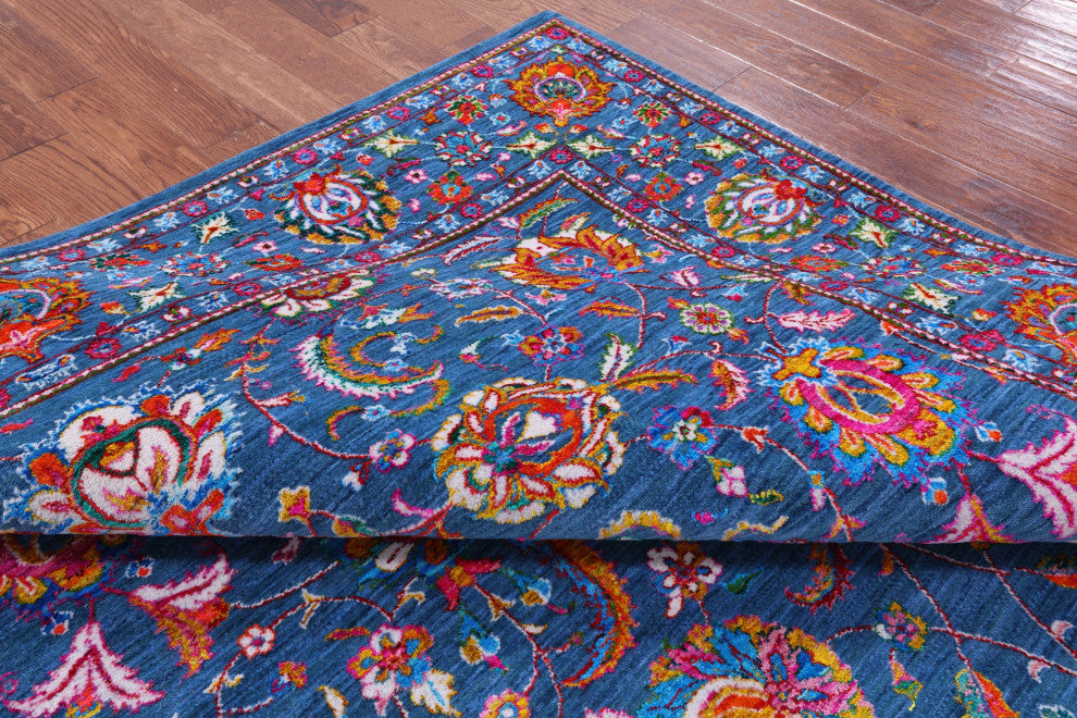8' 2" X 10' 1" Wool & Silk Persian Hand Knotted Rug - Q14919
