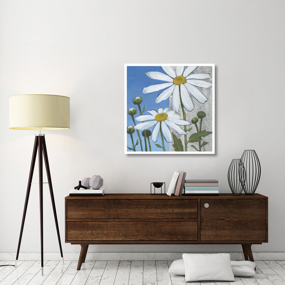 "Summer Garden I Silver" Digital Paper Print by Kathrine Lovell, 38"x38"