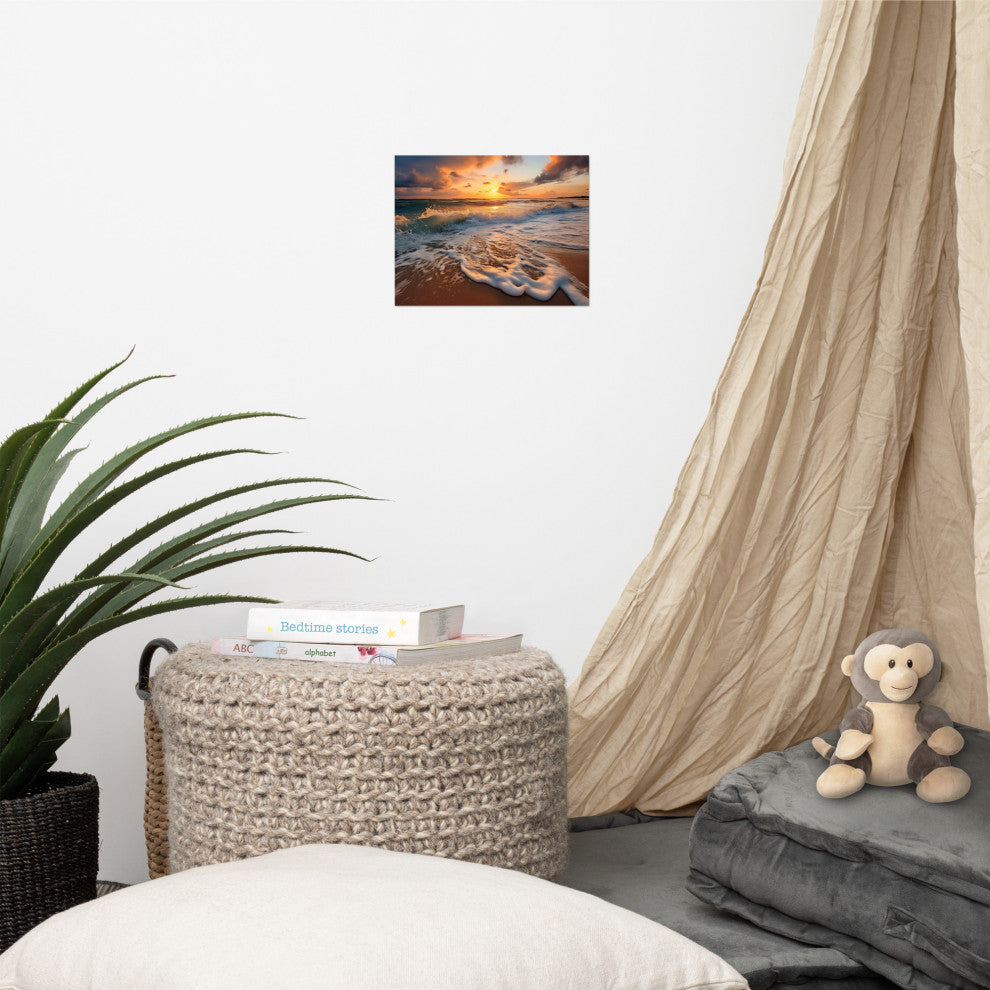 Coastal Artwork: California Dreamin' Photorealistic Digital Art Loose, 8" X 10"