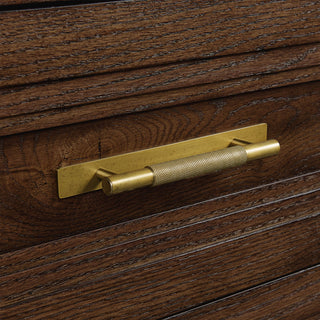 Marlow 5-Drawer Solid Oak Chest, Sable