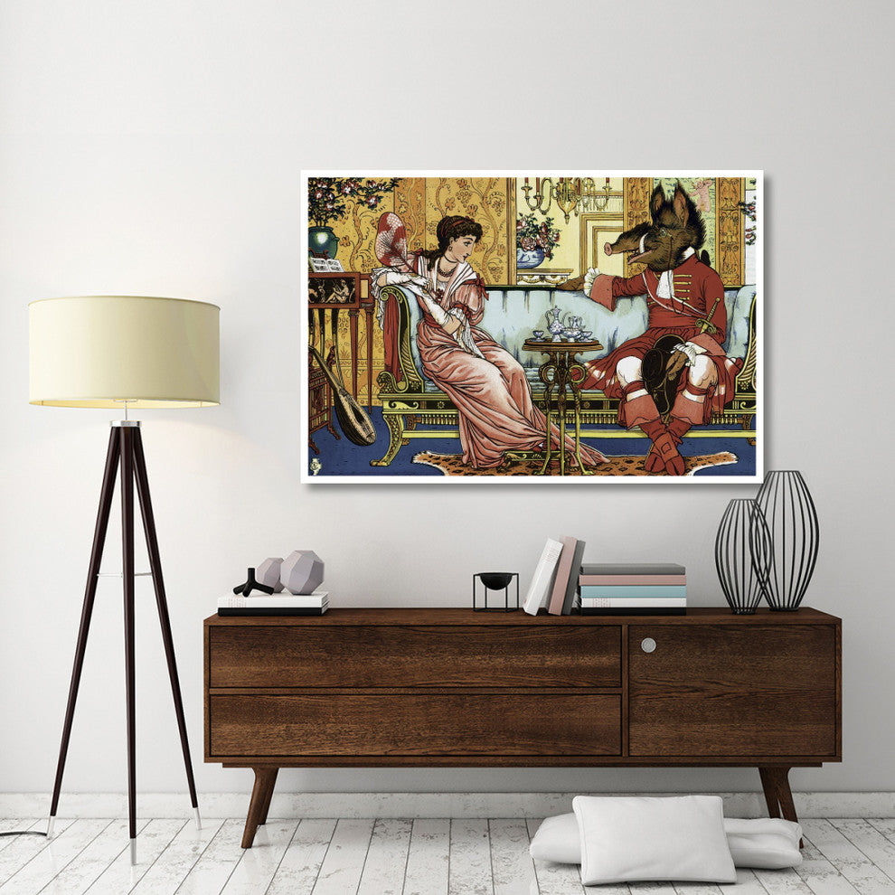 "Beauty and the Beast - The Courtship" Print by Walter Crane, 62"x42"
