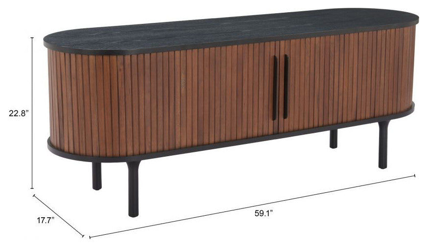 KorianaBlack And Walnut Entertainment Stand