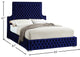 Sedona Velvet Upholstered Bed, Navy, King