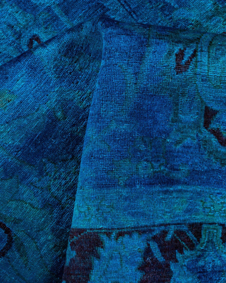 Fine Vibrance, One-of-a-Kind Hand-Knotted Area Rug Purple, 4'6"x7'3"