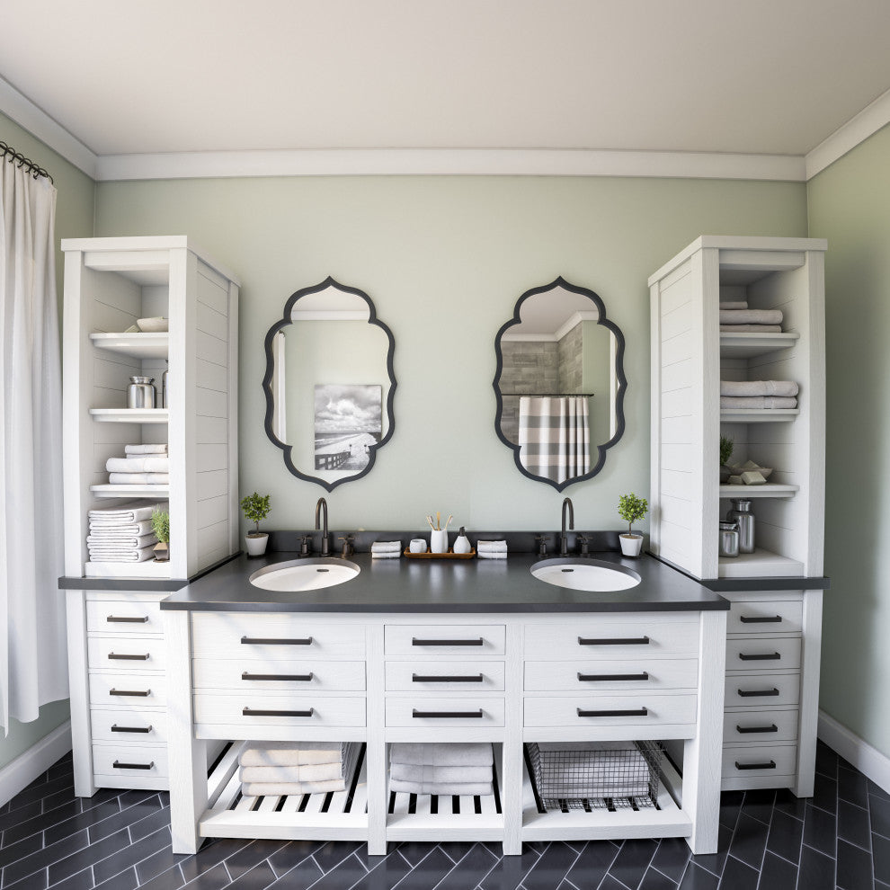 Kenroy 60537BL Wall Mirror, Caroline Collection, Black Finish