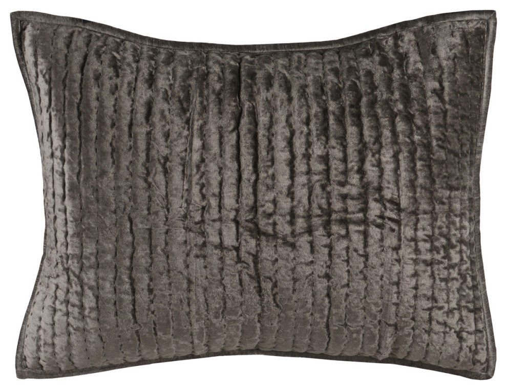 Dimitry 100% Rayon Velvet Desert Brown Standard Sham by Kosas Home