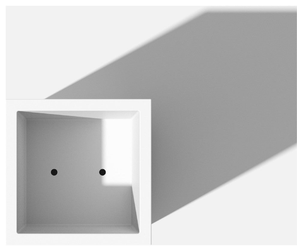 Veradek Block Series Pedestal Planter, White, Tall