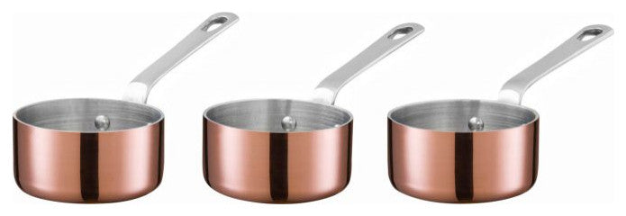SCANPAN Maitre D' Copper 3-Piece Sauce Serving Set With Slate Board