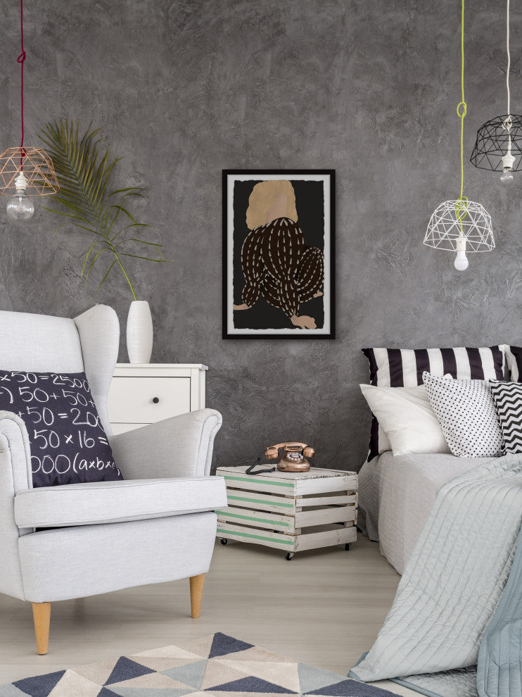 "Happy Mind Happy Life" Framed Painting Print, 8x12