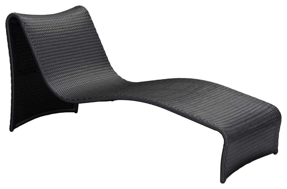 Zuo Modern Rocky Beach Chaise Lounge Espresso
