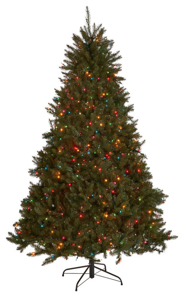 9-foot Fraser Fir Pre-Lit or Unlit Light Hinged Artificial Christmas Tree, Pre-L
