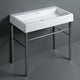 Whitehaus B-U90-DUCG1-A09 Large Rectangular Sink Console with Front towel Bar