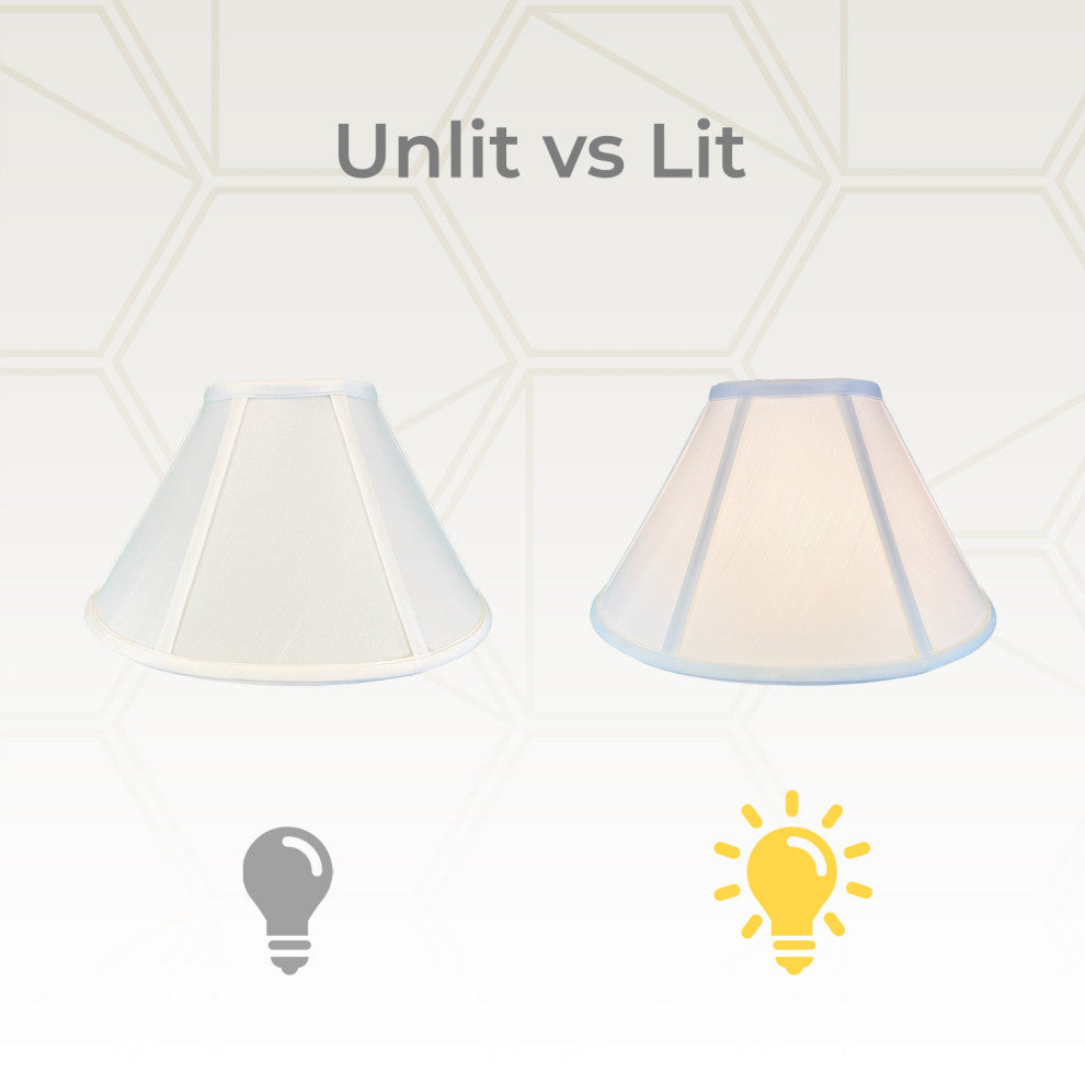 Royal Designs Coolie Empire Lamp Shade, White, 6x16x10, Set of 2
