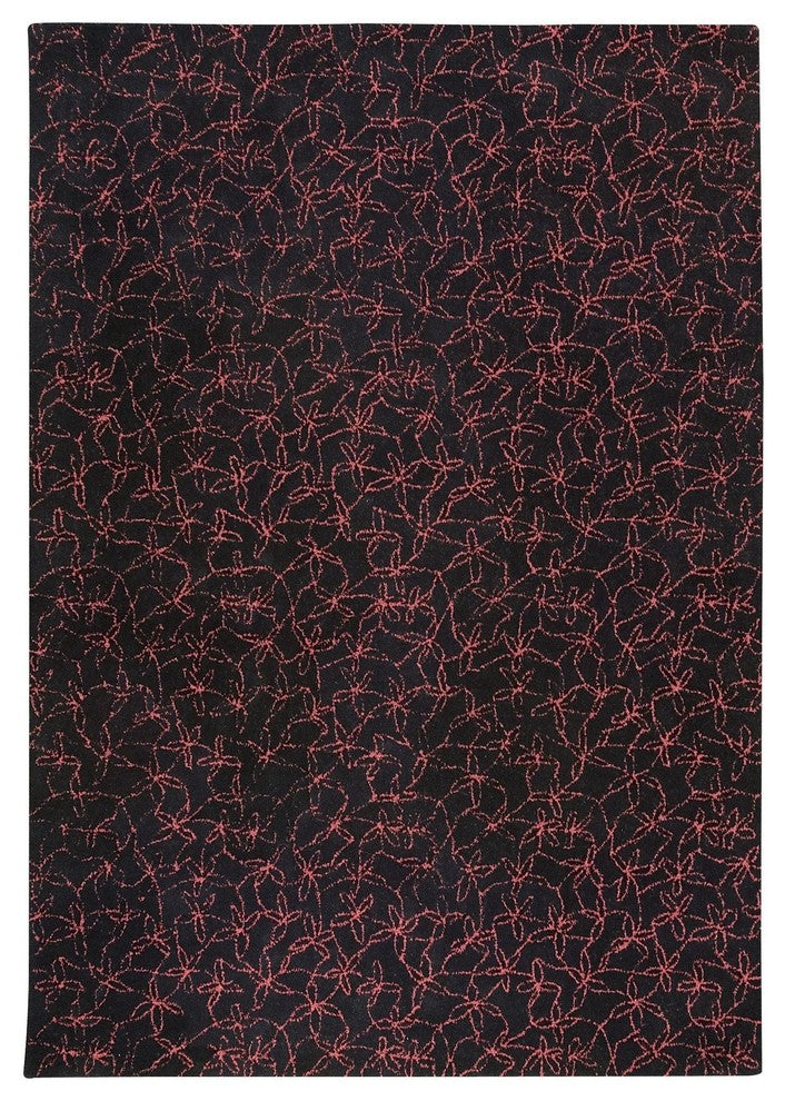 Hand Tufted Black Wool Area Rug