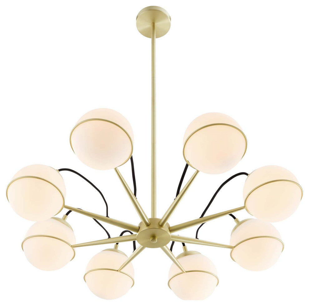 Hanna 8-Light Chandelier Opal Gold