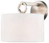 1 Light 9.875 in. Brushed Nickel Sconce