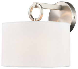1 Light 9.875 in. Brushed Nickel Sconce