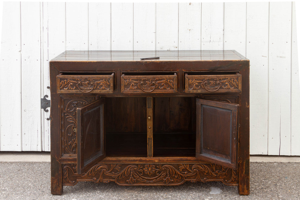 Finely Carved Chinese Carved Buffet