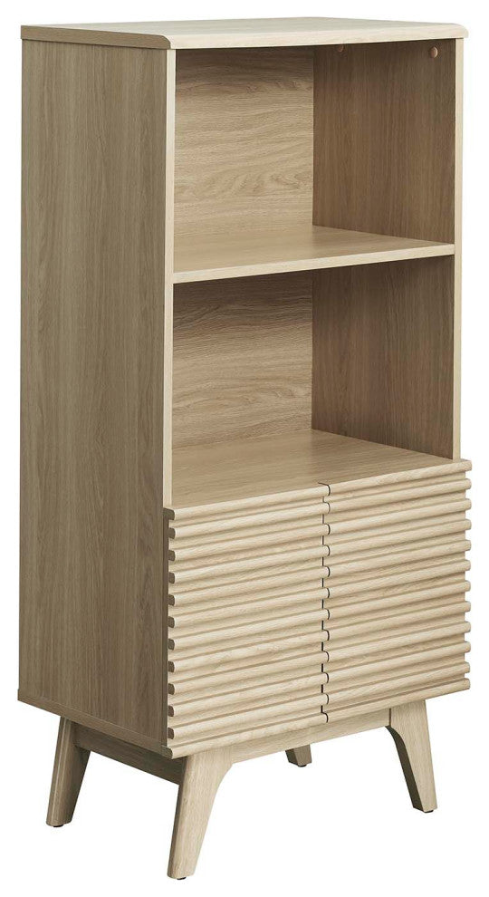 Render Display Cabinet Bookshelf, Oak