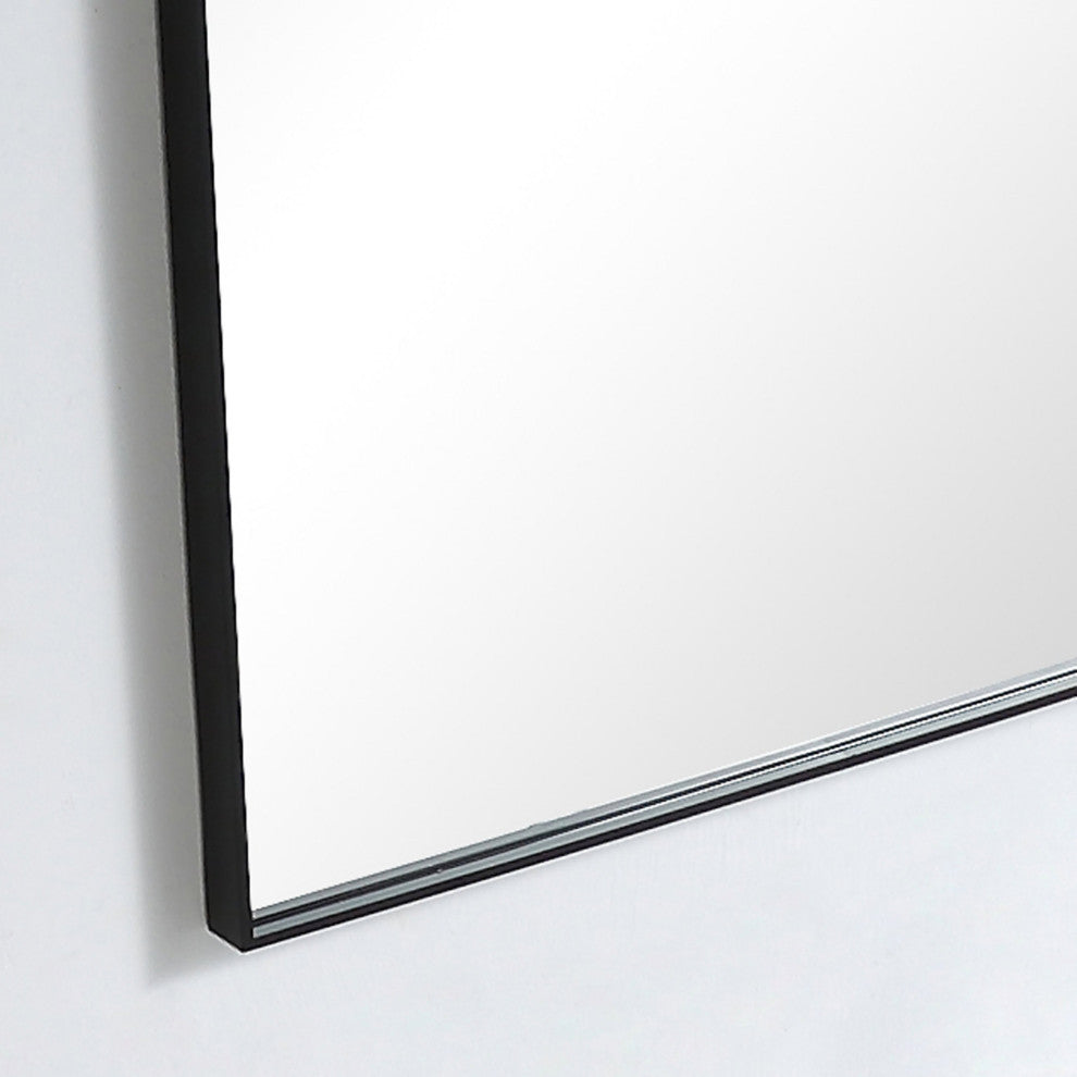 Mattox Mirror, Black, 30"w X 32"h X 1"d