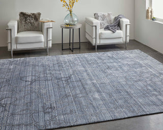 Archor R8892 Modern/Industrial/Casual Rug, Navy, 4'x6'