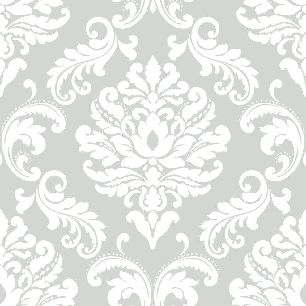 Ariel Grey Peel and Stick Wallpaper
