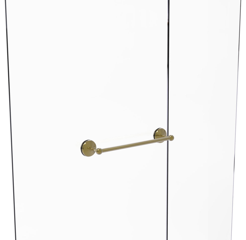 Monte Carlo 18" Shower Door Towel Bar, Unlacquered Brass