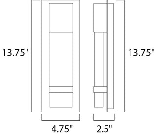 Maxim 55910 Cascade 14" x 5" LED Bubble Glass Wall Sconce - Black