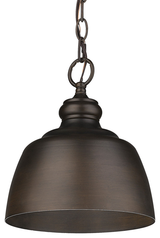 Golden Lighting 0316-M1L Holmes 9"W Mini Pendant - Rubbed Bronze