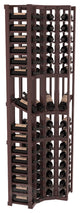 4 Column Display Corner Cellar Redwood, Walnut Stain, Satin Finish