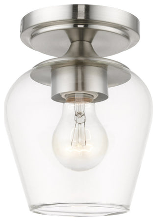 Willow 1 Light Brushed Nickel Flush Mount