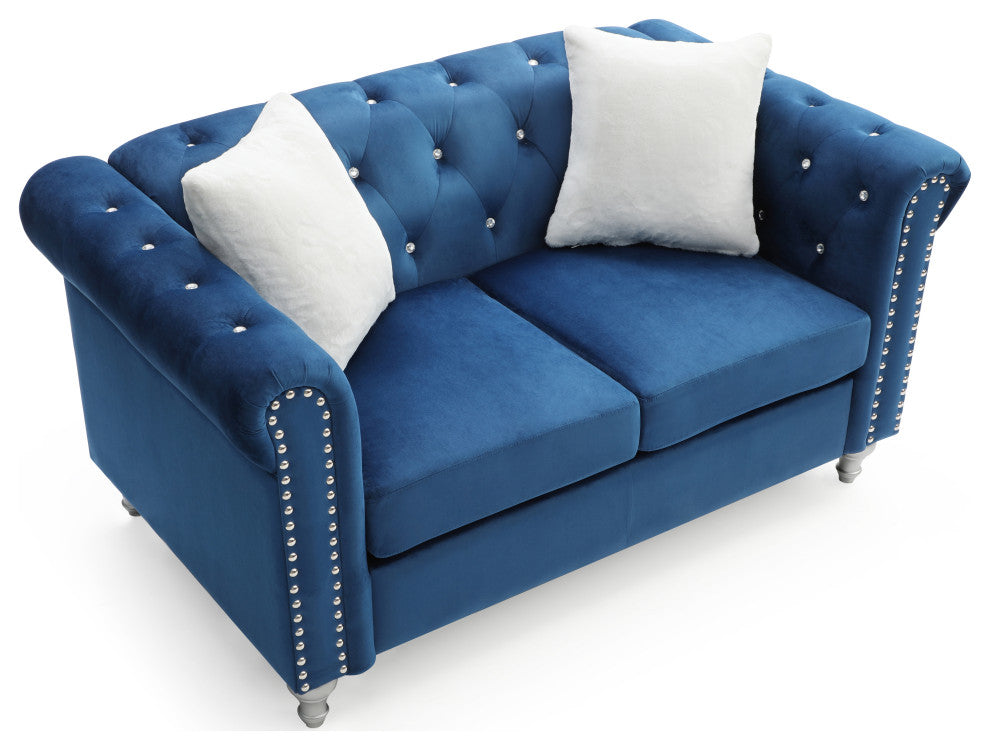 Raisa Loveseat, Navy Blue