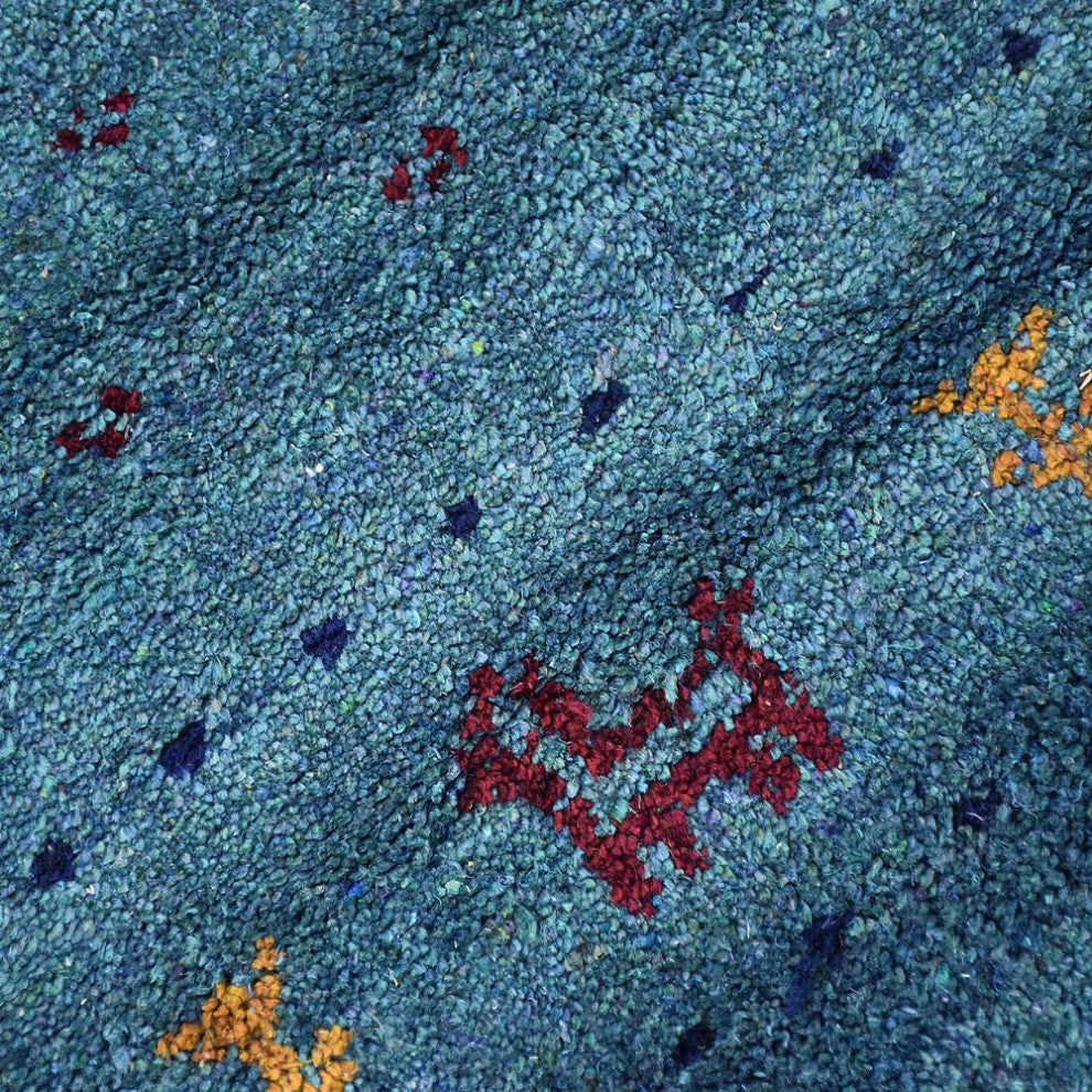 HAND KNOTTED LOOM SILK ECO-FRIENDLY RUGS-5'x8',Rectangle,Light Blue,Contemporary