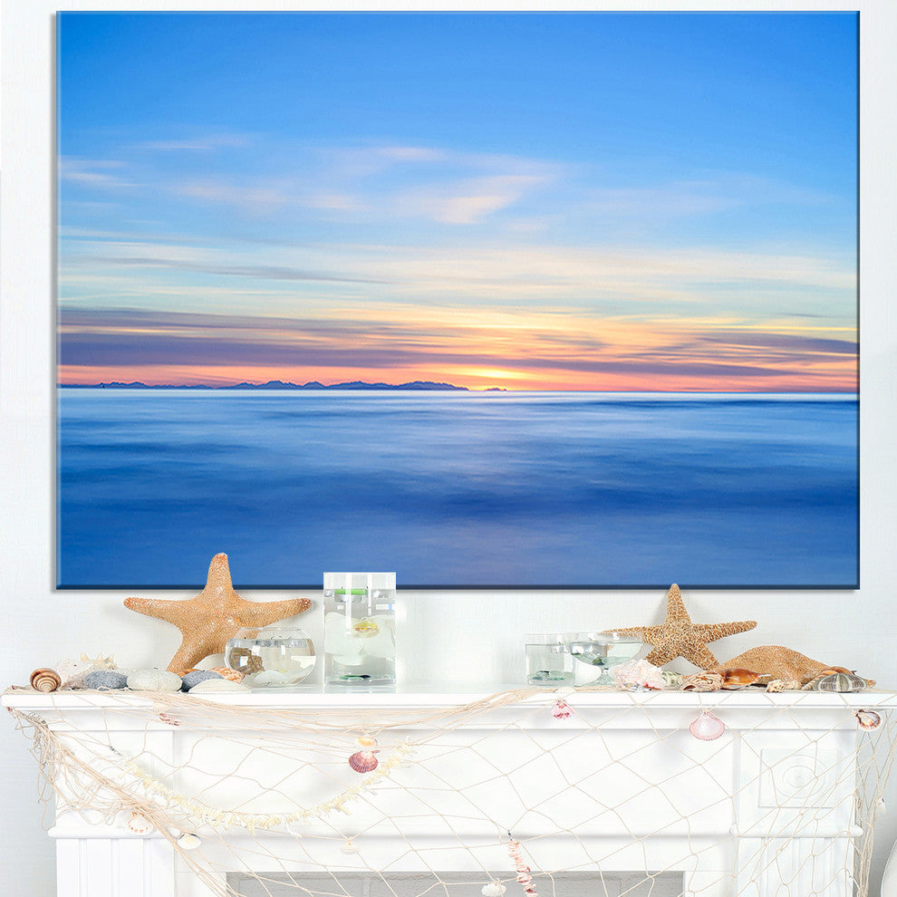 "Corsica Island Sunset View Italy" Seashore Wall Art, 40"x20"